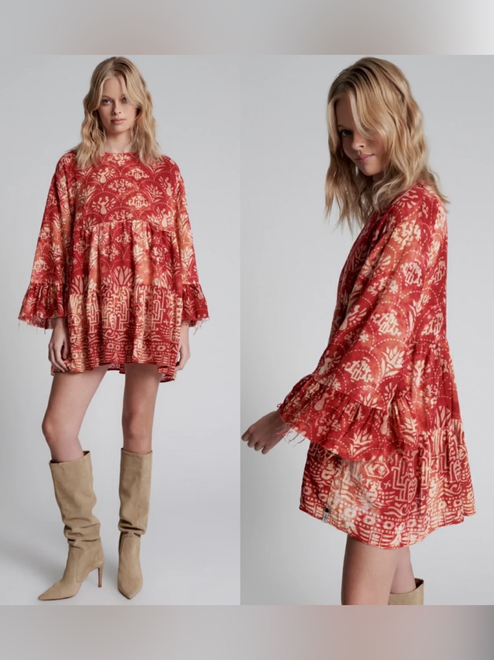 NWT | One Teaspoon Babylon Magique Boho Dress 100% Cotton | Size L